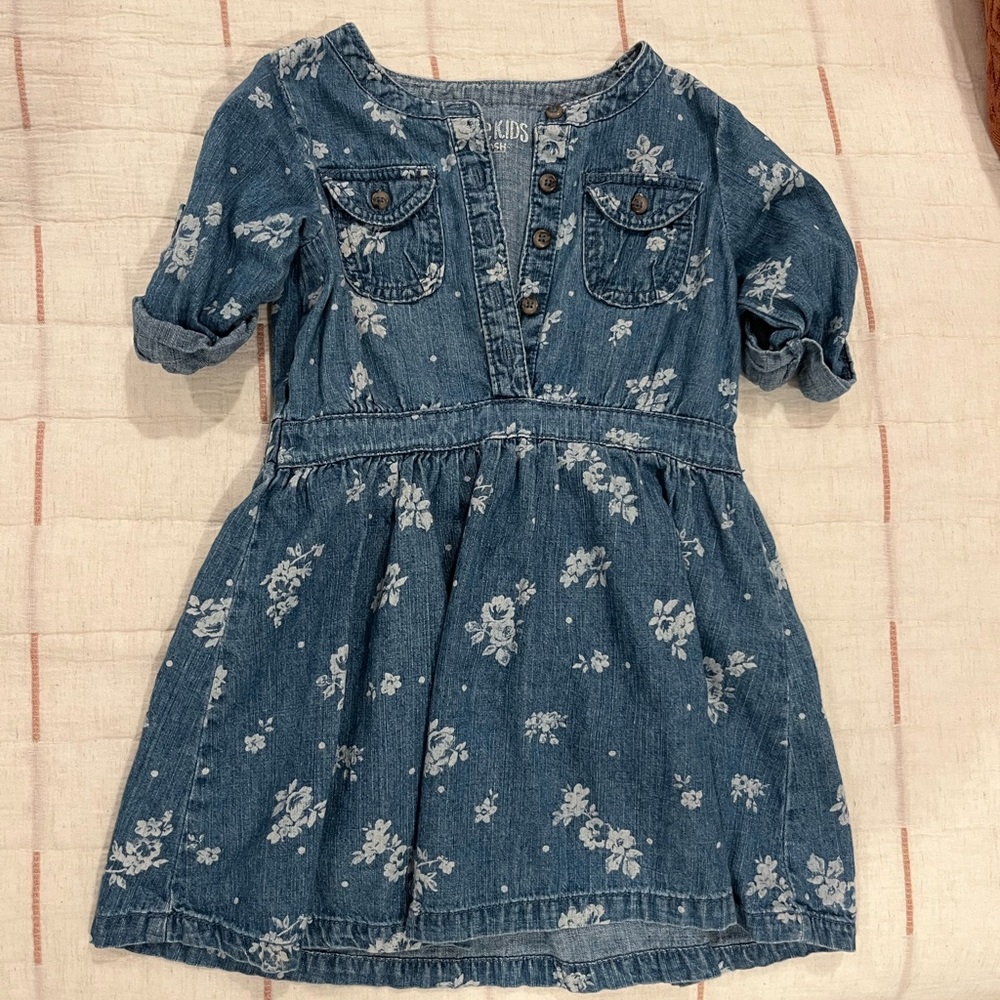 Osh Kosh Girls 3T Denim Dress